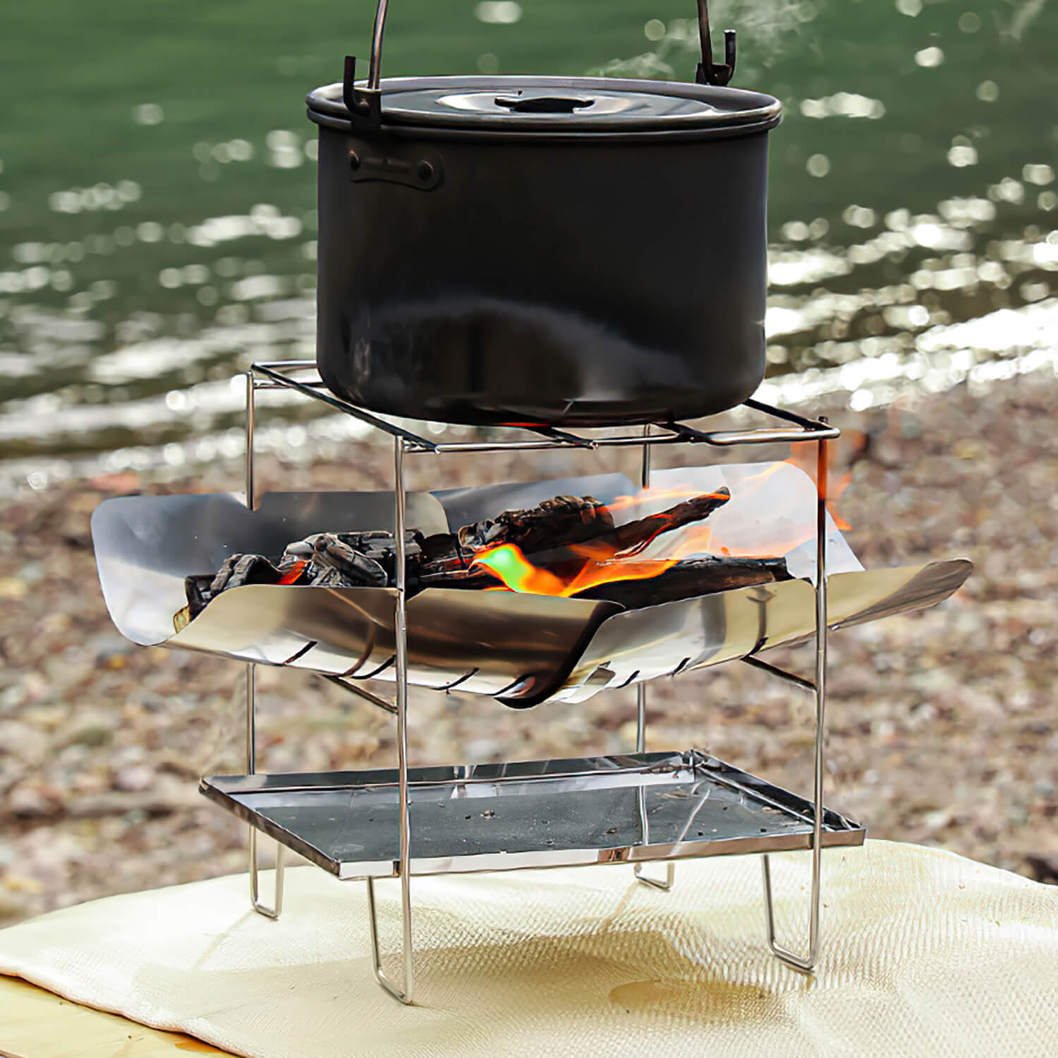 Foldable Fire Pit Grill