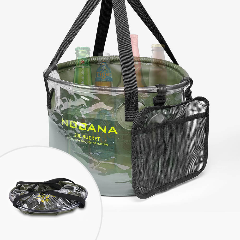 Car Portable Folding Bucket Camping Collapsible Water Bucket Container  Water Bag