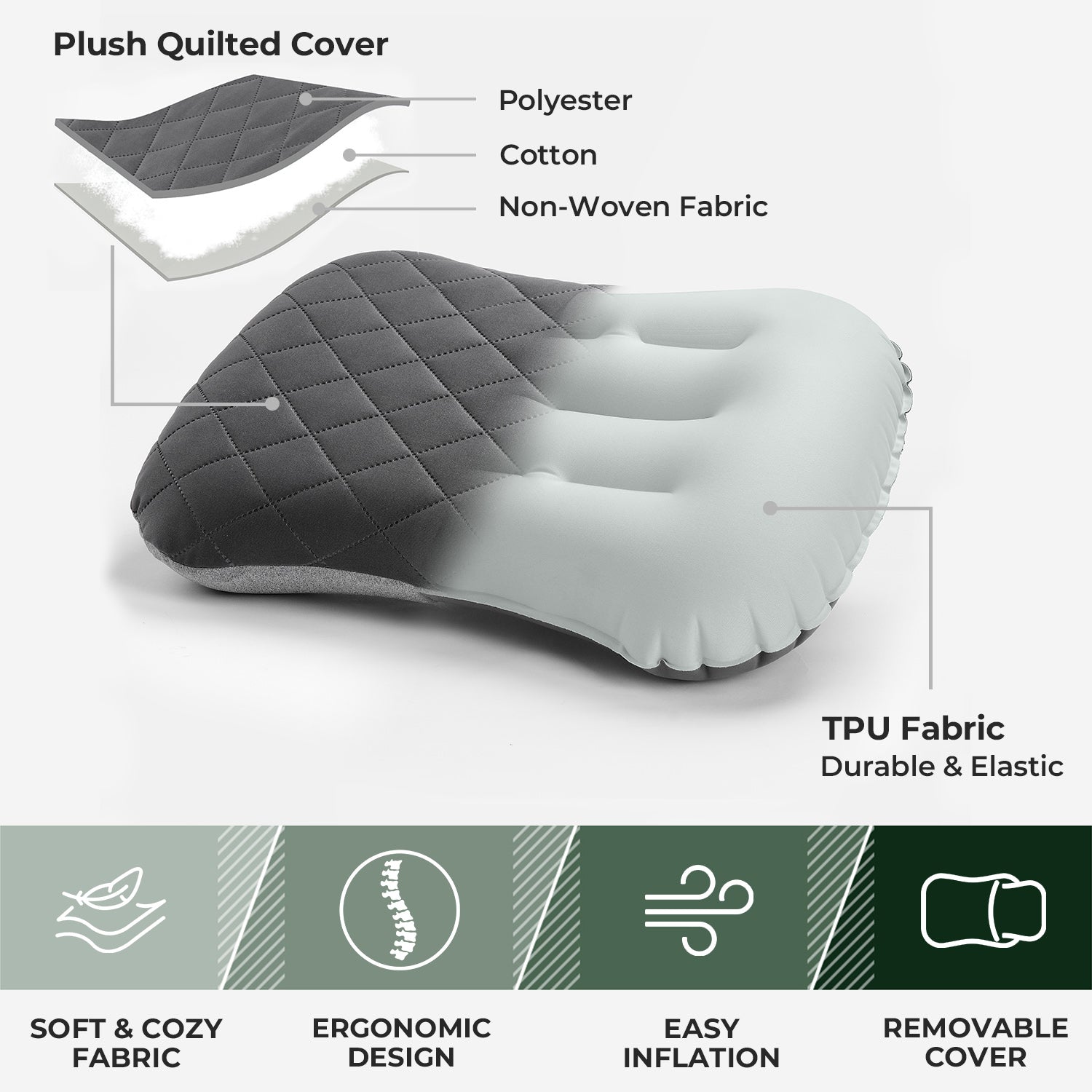 Luxury Inflating Pillow test