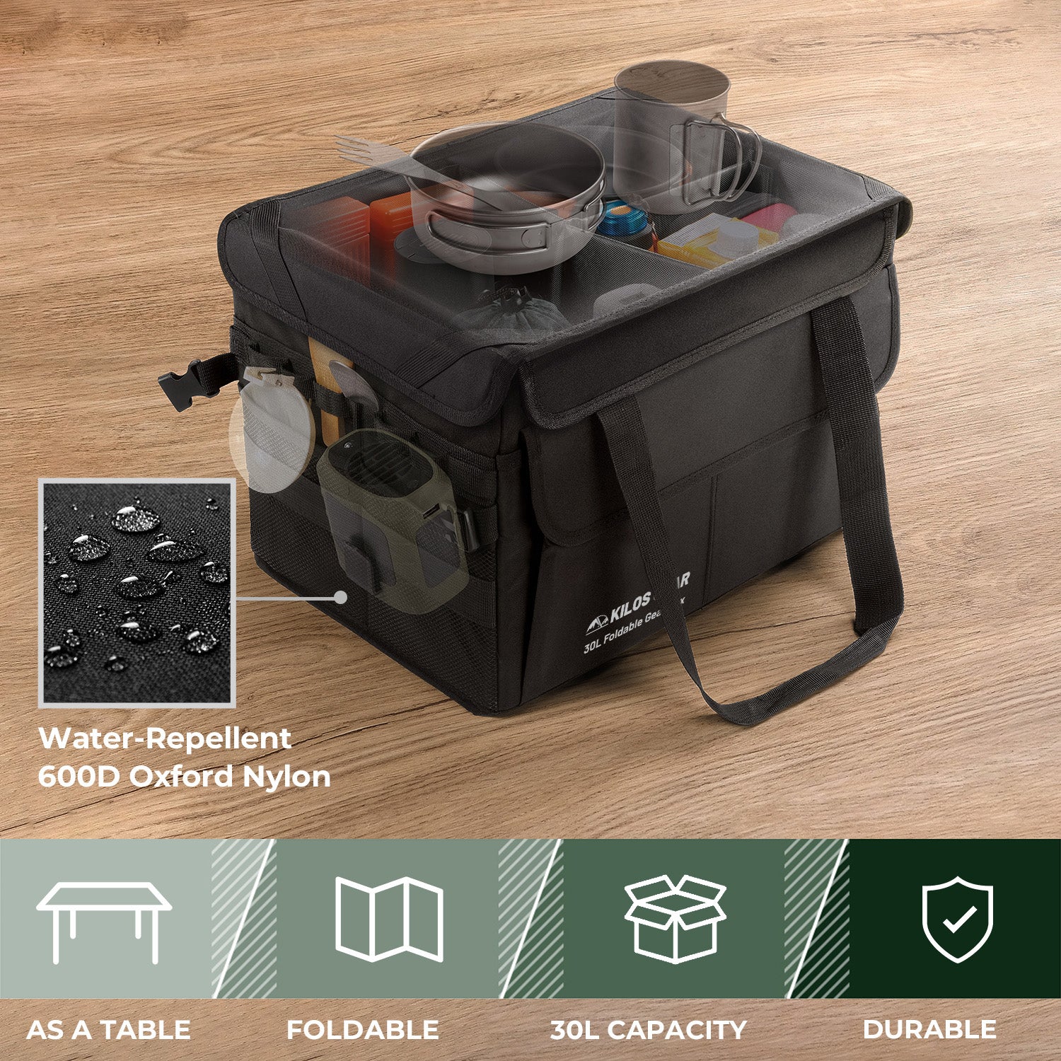 Foldable Gear Box with Tabletop