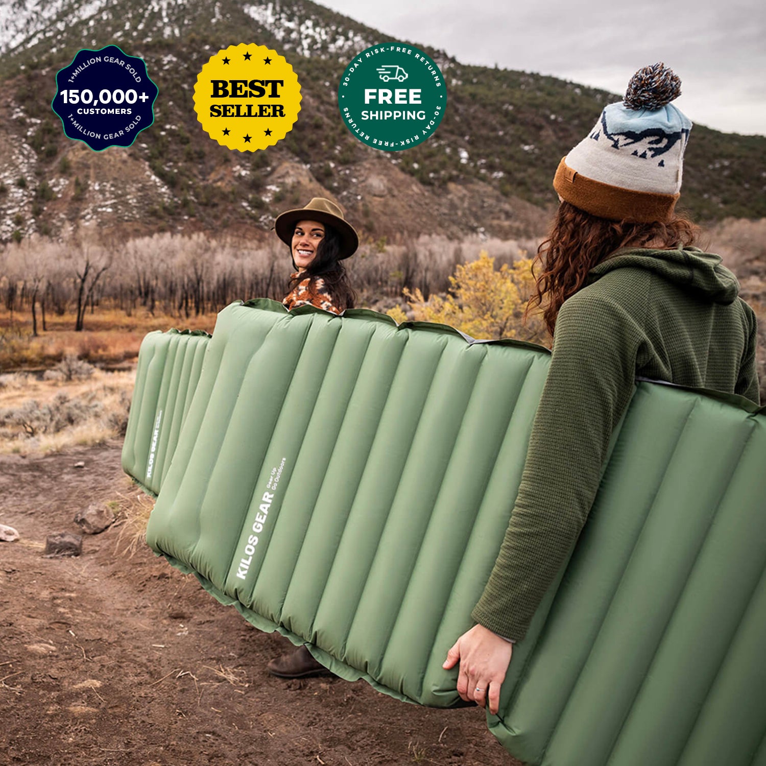 Air Sleeping Pad (Built-in Pillow)