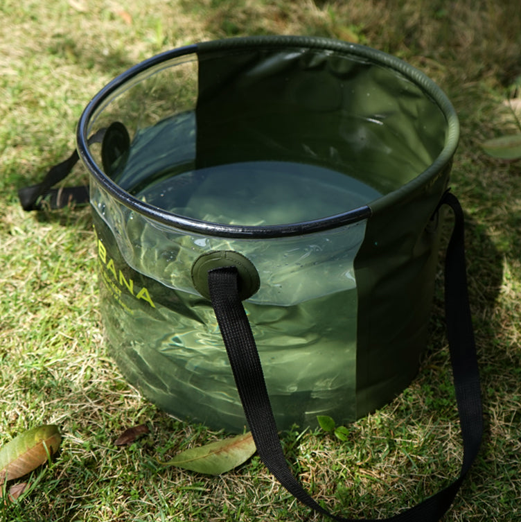 NABEIM Collapsible Bucket with Handle, 2 Pack Portable Folding Bucket,  Portable Fishing Water Pail, Outdoor Basin Pail for Garden, Camping,  Hiking