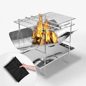 Portable Folding Stove Stand - Mini Stove Frame & BBQ Grill Rack - Perfect  for Outdoor Camping & Backpacking!