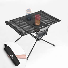 Folding Camping Table with Cupholders